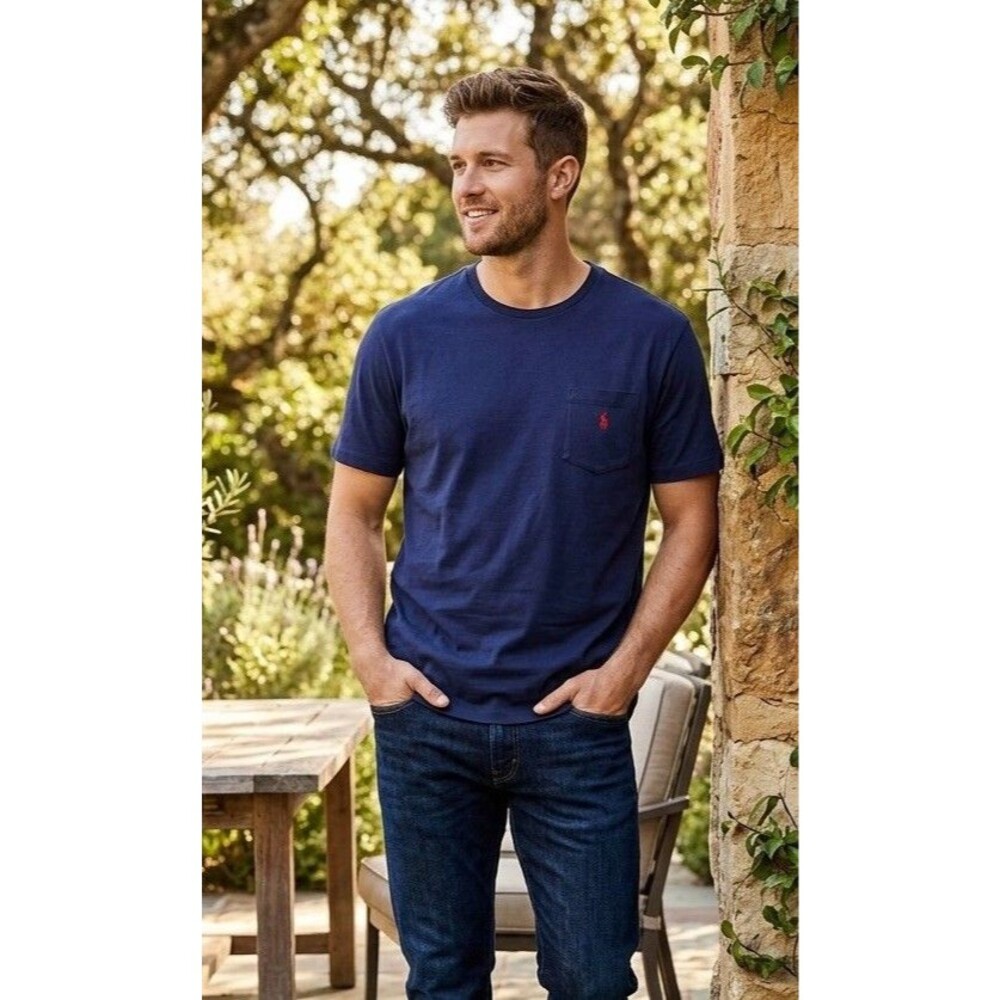 Polo Ralph Lauren Men’s Blue Crew Neck T-shirt Size XL